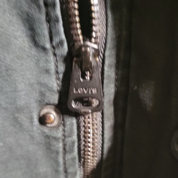 Levis Mens Small Black Denim Quilted Lining Trucker Jacket - Picture 5 of 13